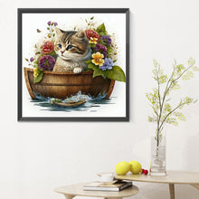 Load image into Gallery viewer, Diamond Painting - Full Round - kitten (30*30CM)
