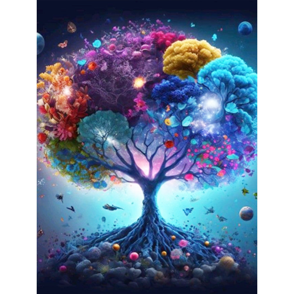 Diamond Painting - Full Round - colorful tree of life (30*40CM)