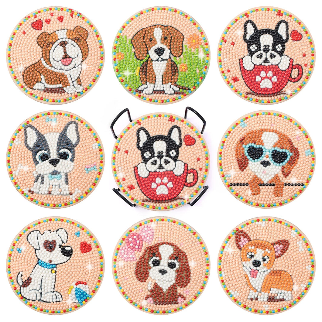 6/8PCS Special Shape Diamond Painting Crafts Coaster Christmas Pumpkin Sunflower