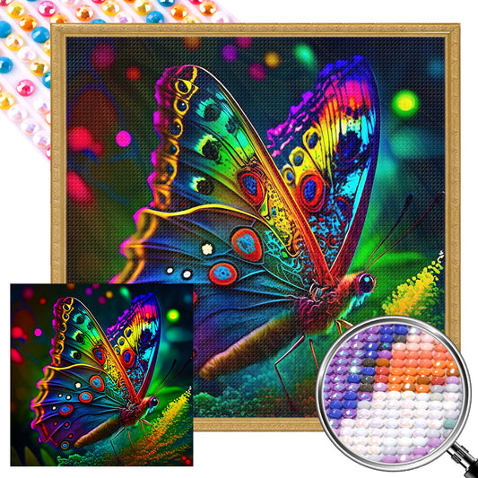 AB Diamond Painting - Full Square - fluorescent butterfly (30*30CM)