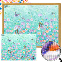 Load image into Gallery viewer, AB Diamond Painting - Full Square - Butterflies flying in natural flower sea (40*30CM)
