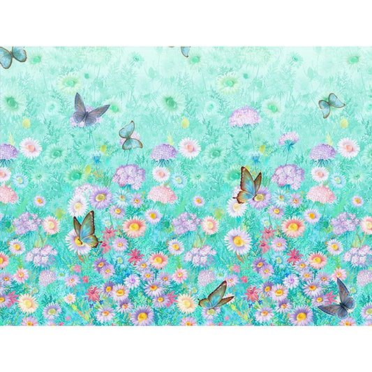 AB Diamond Painting - Full Square - Butterflies flying in natural flower sea (40*30CM)