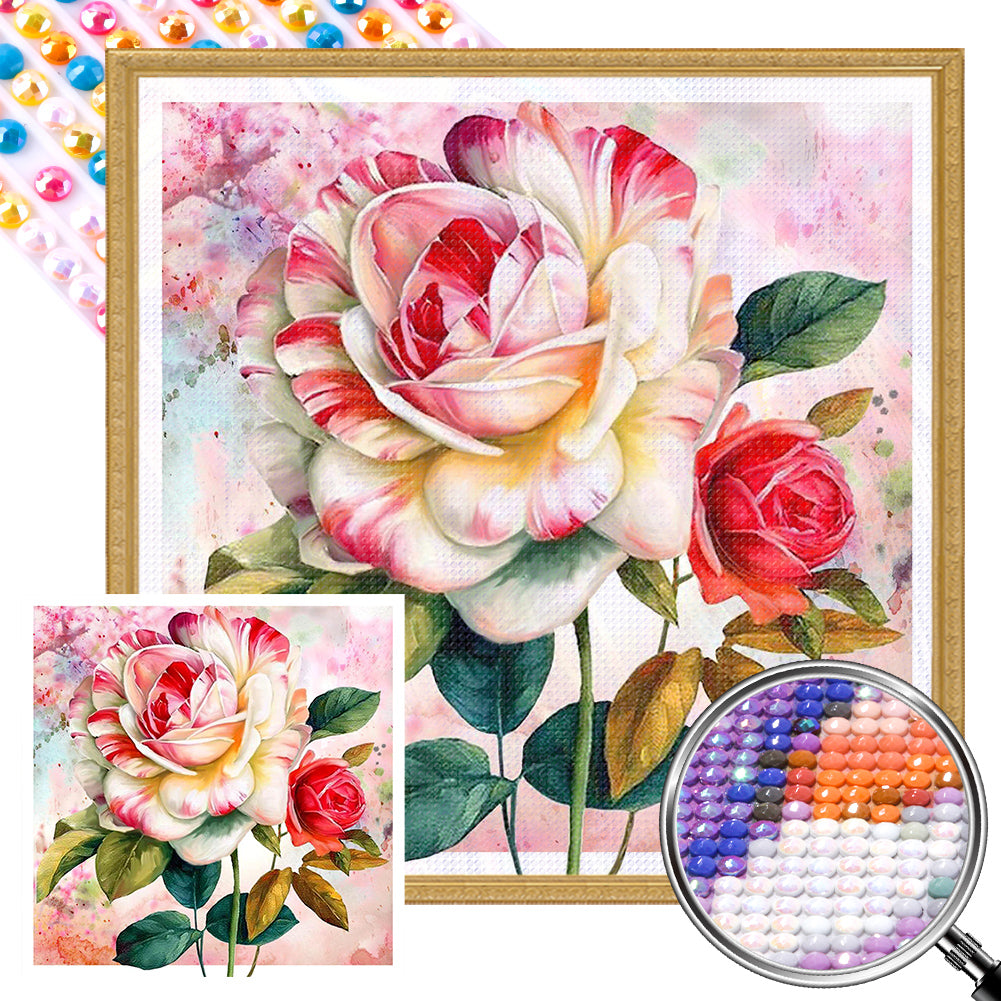 AB Diamond Painting - Full Square - rose flower (40*40CM)
