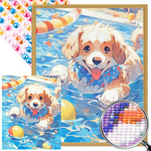Load image into Gallery viewer, AB Diamond Painting - Full Square - swimming dog (40*50CM)
