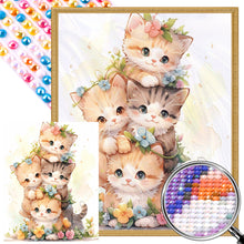 Load image into Gallery viewer, AB Diamond Painting - Full Square - cat jenga (40*50CM)
