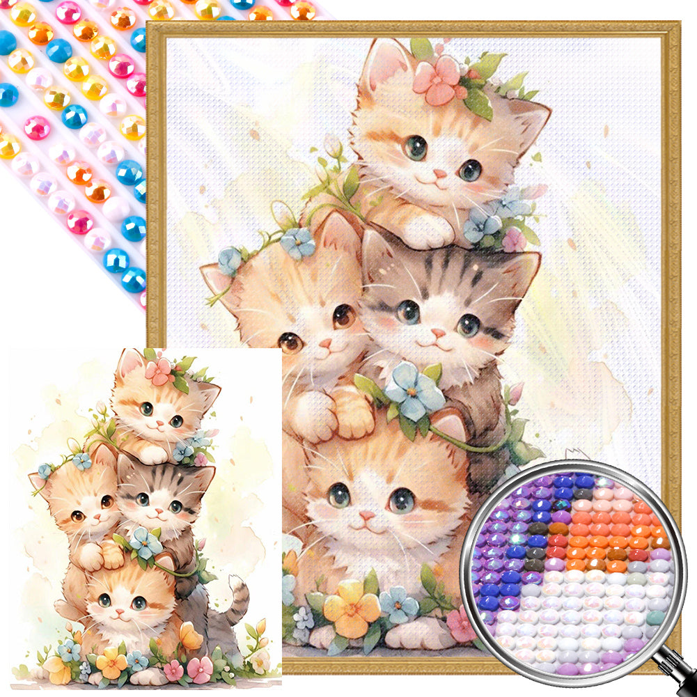 AB Diamond Painting - Full Square - cat jenga (40*50CM)