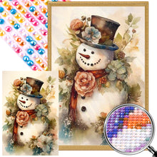Load image into Gallery viewer, AB Diamond Painting - Full Square - Dressed up snowman (40*60CM)
