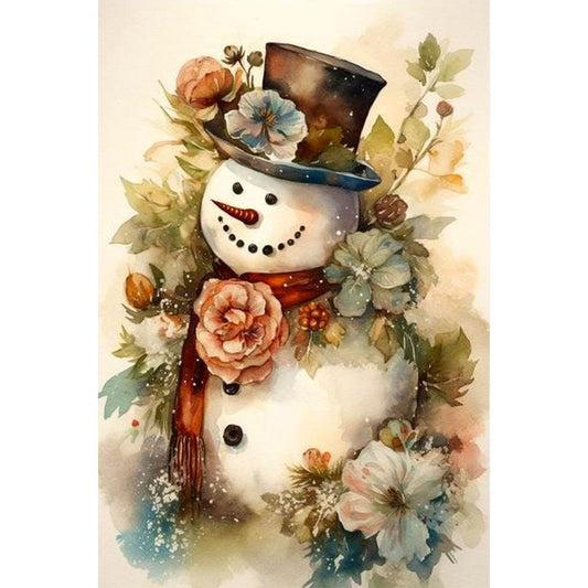 AB Diamond Painting - Full Square - Dressed up snowman (40*60CM)