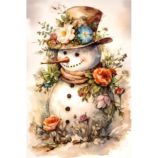 AB Diamond Painting - Full Square - Happy snowman (40*60CM)