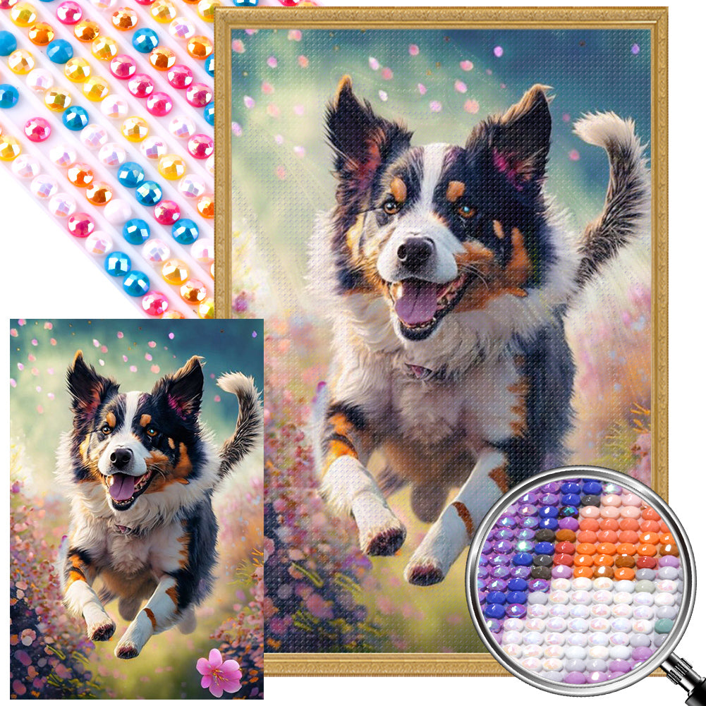 AB Diamond Painting - Full Square - Running dog (40*60CM)