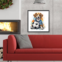 Load image into Gallery viewer, Diamond Painting - Full Round - puppy playing ball (30*30CM)
