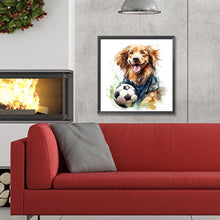Load image into Gallery viewer, Diamond Painting - Full Round - puppy playing ball (30*30CM)

