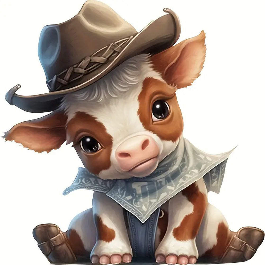 Diamond Painting - Full Round - western cow (30*30CM)