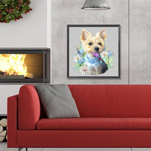 Load image into Gallery viewer, Diamond Painting - Full Round - flower dog (30*30CM)
