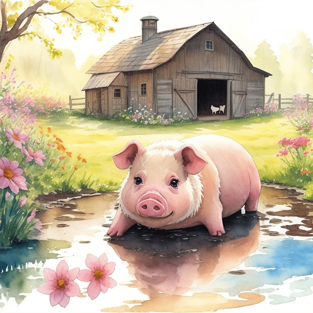 Diamond Painting - Full Round - farm animals (30*30CM)