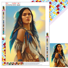 Load image into Gallery viewer, Diamond Painting - Full Square - indian woman (30*40CM)
