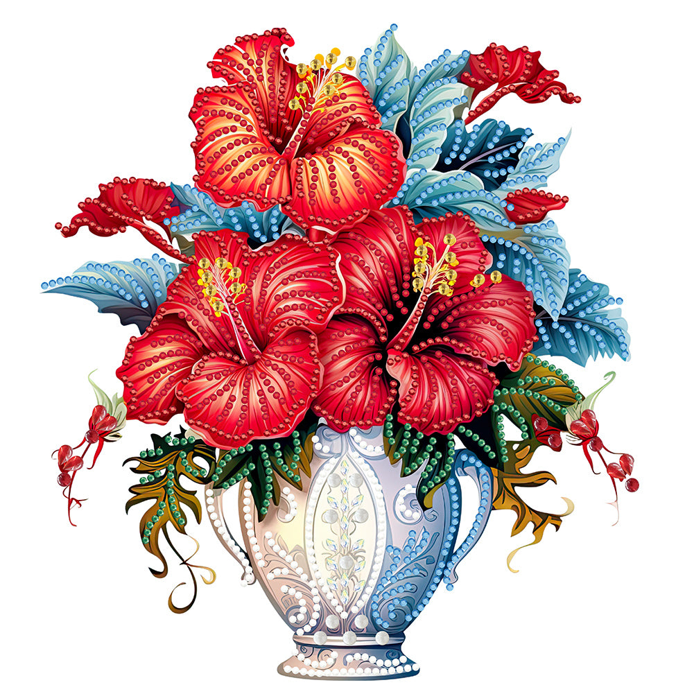 Diamond Painting - Partial Special Shaped - flower vase (30*30CM)