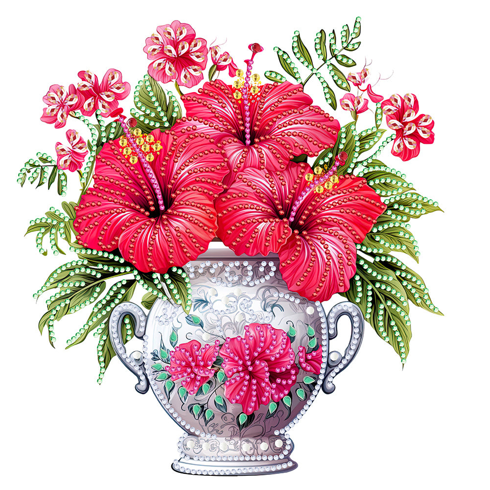 Diamond Painting - Partial Special Shaped - flower vase (30*30CM)
