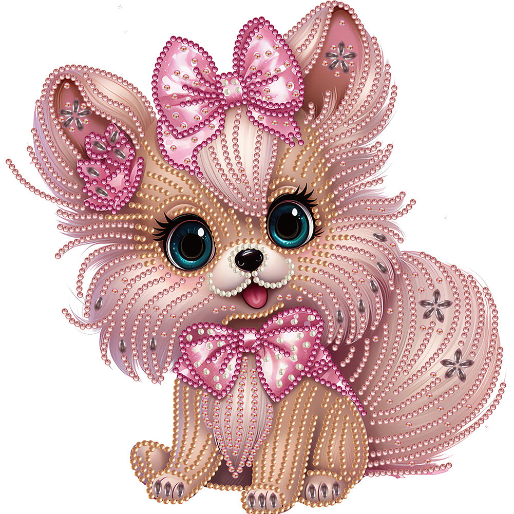 Diamond Painting - Partial Special Shaped - Exquisite puppy (30*30CM)