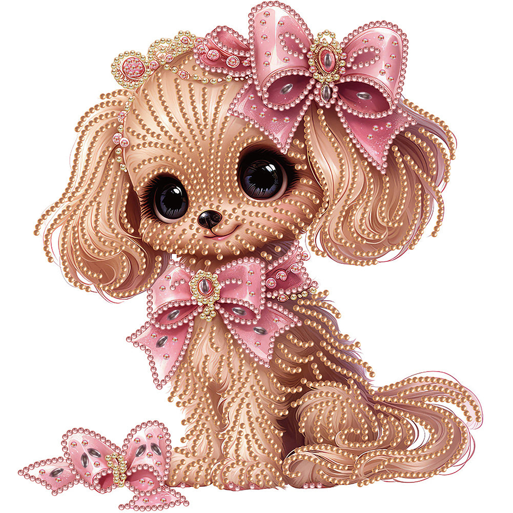 Diamond Painting - Partial Special Shaped - Exquisite puppy (30*30CM)