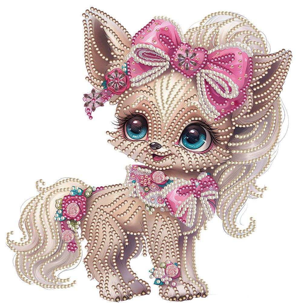 Diamond Painting - Partial Special Shaped - Exquisite puppy (30*30CM)