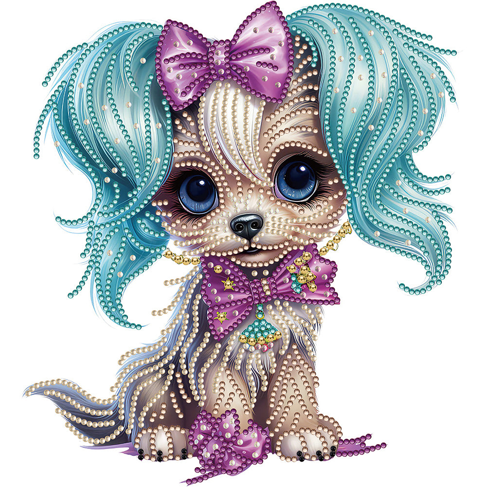 Diamond Painting - Partial Special Shaped - Exquisite puppy (30*30CM)