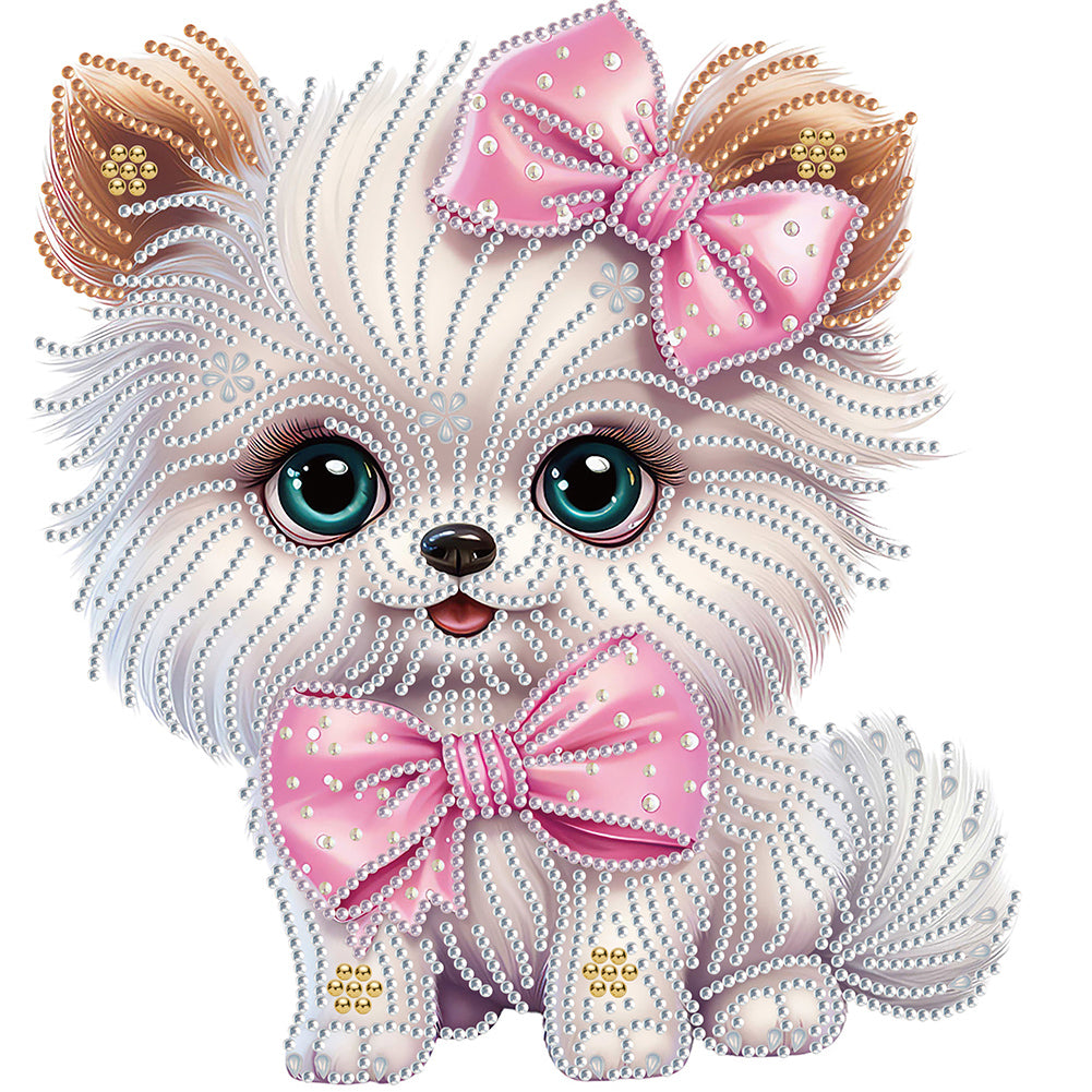 Diamond Painting - Partial Special Shaped - Exquisite puppy (30*30CM)