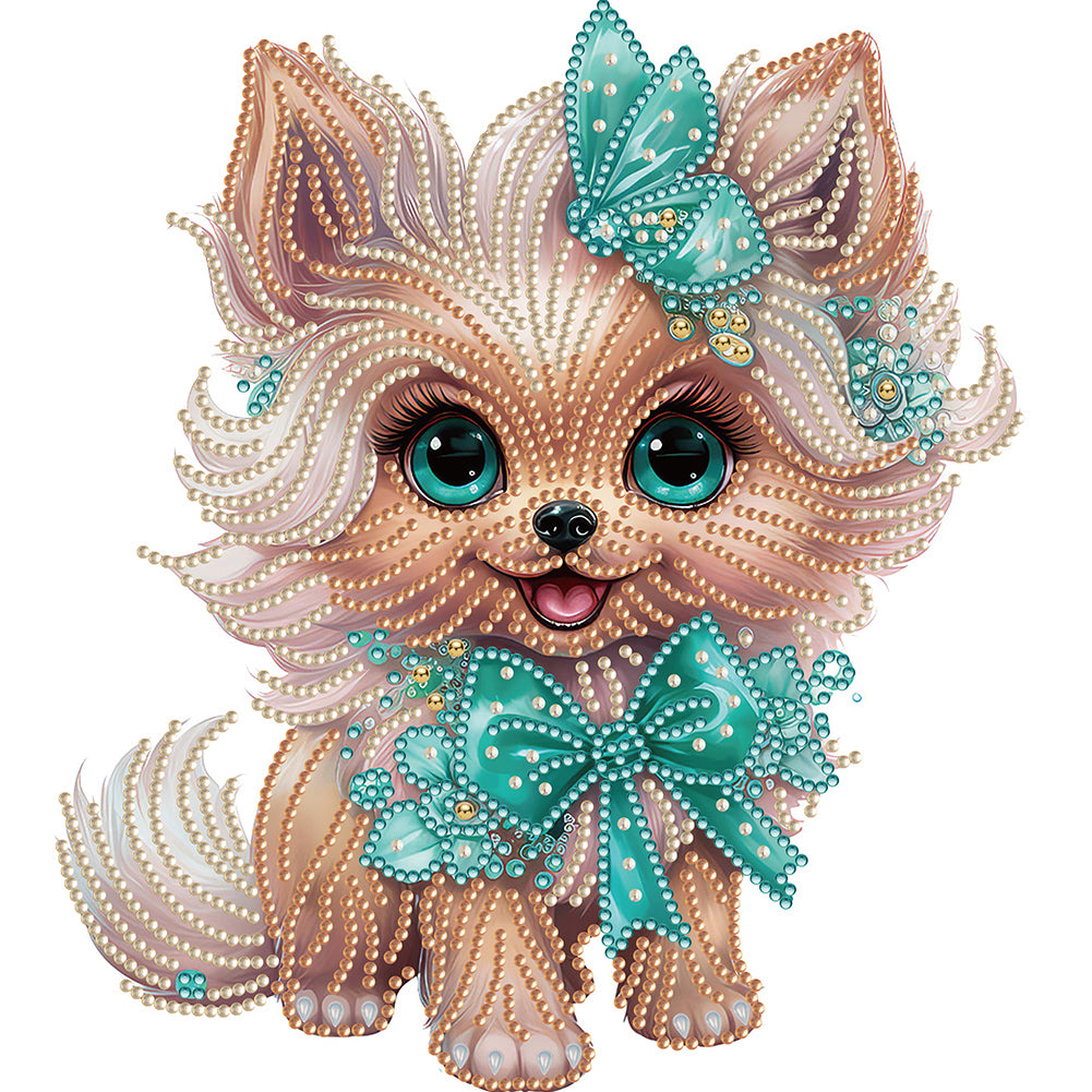 Diamond Painting - Partial Special Shaped - Exquisite puppy (30*30CM)