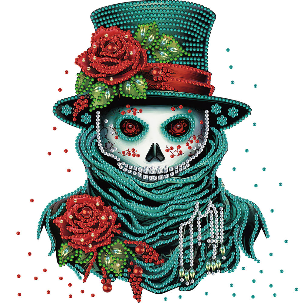 Diamond Painting - Partial Special Shaped - Christmas skull (30*30CM)