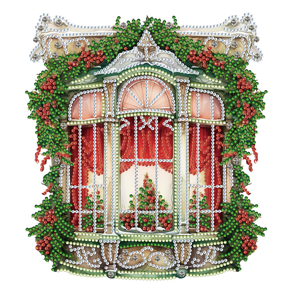 Diamond Painting - Partial Special Shaped - Christmas garden (30*30CM)