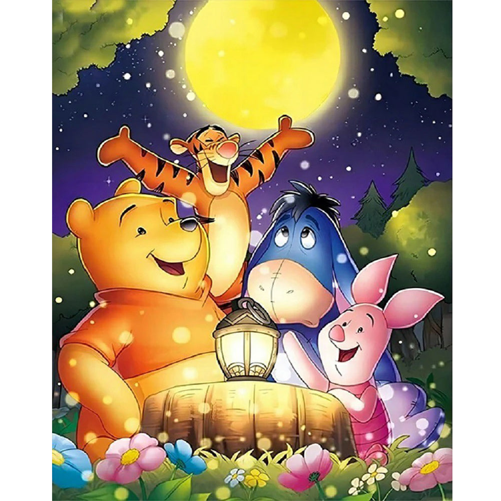 Diamond Painting - Full Round - winnie the pooh and friends (40*50CM)