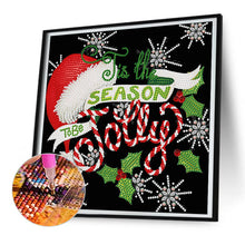 Load image into Gallery viewer, Diamond Painting - Partial Special Shaped - Christmas hats and stockings (30*30CM)
