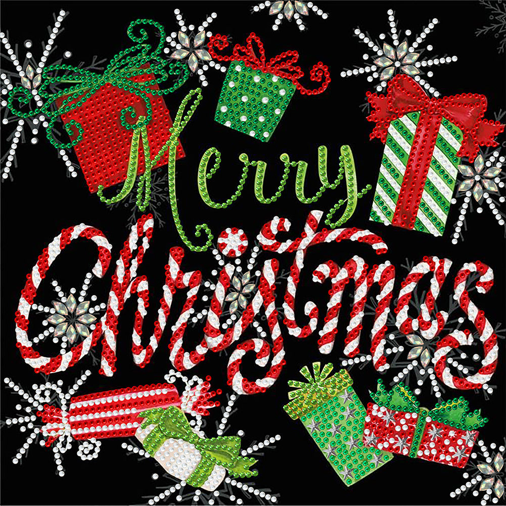 Diamond Painting - Partial Special Shaped - Christmas hats and stockings (30*30CM)