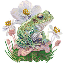 Load image into Gallery viewer, Diamond Painting - Partial Special Shaped - flower and frog (30*30CM)

