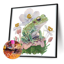 Load image into Gallery viewer, Diamond Painting - Partial Special Shaped - flower and frog (30*30CM)
