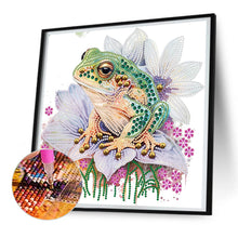 Load image into Gallery viewer, Diamond Painting - Partial Special Shaped - flower and frog (30*30CM)
