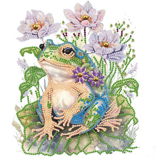 Load image into Gallery viewer, Diamond Painting - Partial Special Shaped - flower and frog (30*30CM)
