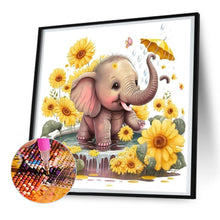 Load image into Gallery viewer, Diamond Painting - Full Round - Elephants playing in pool (30*30CM)
