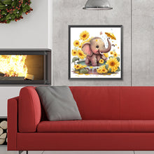 Load image into Gallery viewer, Diamond Painting - Full Round - Elephants playing in pool (30*30CM)
