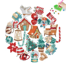 Load image into Gallery viewer, 2PCS Christmas Gem Art DIY Craft Kit Diamond Painting Sticker (Xmas Goods)
