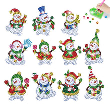 Load image into Gallery viewer, 2PCS Christmas Gem Art DIY Craft Kit Diamond Painting Sticker (Xmas Snowman)
