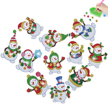 Load image into Gallery viewer, 2PCS Christmas Gem Art DIY Craft Kit Diamond Painting Sticker (Xmas Snowman)
