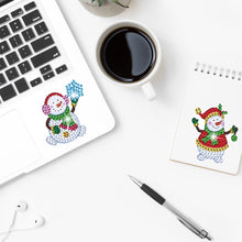 Load image into Gallery viewer, 2PCS Christmas Gem Art DIY Craft Kit Diamond Painting Sticker (Xmas Snowman)
