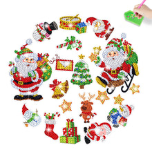 Load image into Gallery viewer, 2PCS Christmas Gem Art DIY Craft Kit Diamond Painting Sticker (Santa)
