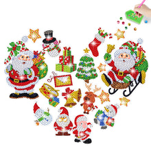 Load image into Gallery viewer, 2PCS Christmas Gem Art DIY Craft Kit Diamond Painting Sticker (Santa)
