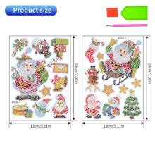 Load image into Gallery viewer, 2PCS Christmas Gem Art DIY Craft Kit Diamond Painting Sticker (Santa)
