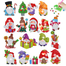 Load image into Gallery viewer, 2PCS Christmas Gem Art DIY Craft Kit Diamond Painting Sticker (Xmas Gnome)
