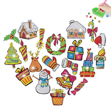 Load image into Gallery viewer, 2PCS Christmas Gem Art DIY Craft Kit Diamond Painting Sticker (Xmas Element)
