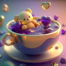 Load image into Gallery viewer, Diamond Painting - Full Round - teacup bear (30*30CM)
