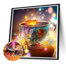 Load image into Gallery viewer, Diamond Painting - Full Round - tea cup and flowers (30*30CM)
